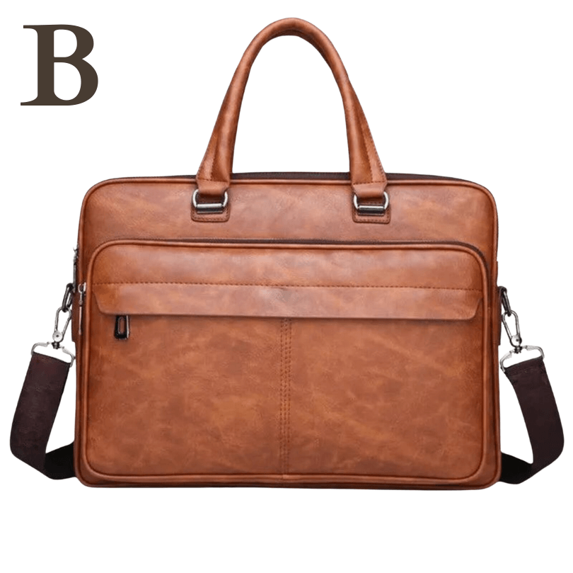 Bolsa de Ombro Masculina em Couro Genuíno - Baumer
