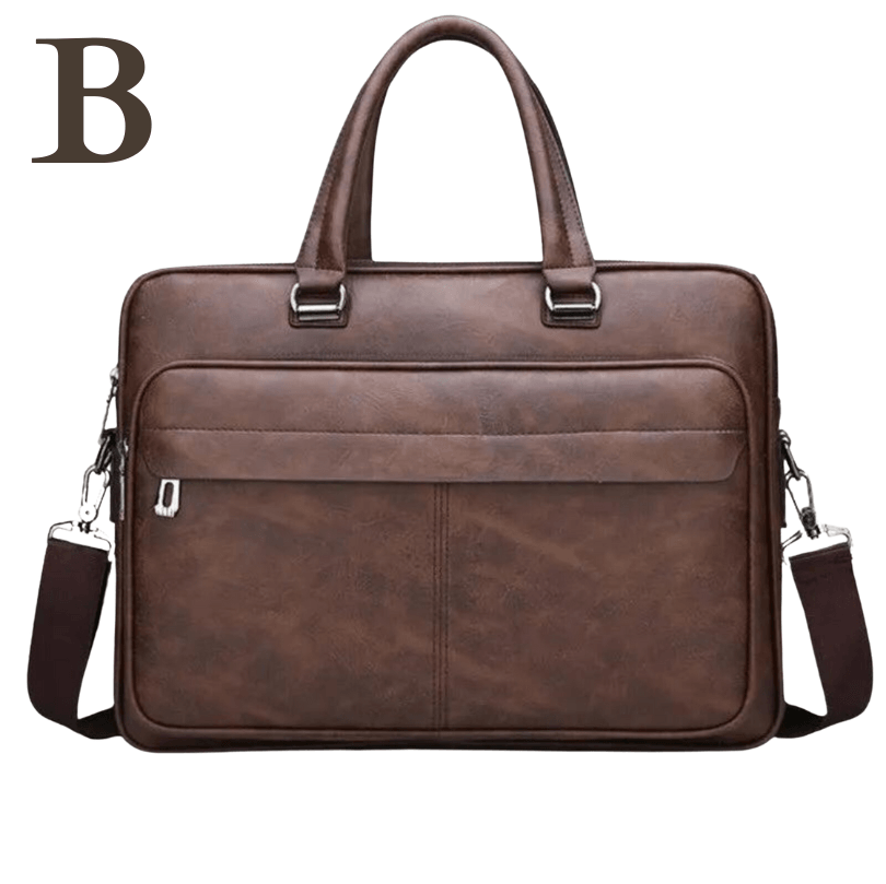 Bolsa de Ombro Masculina em Couro Genuíno - Baumer