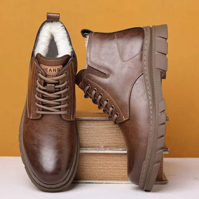Bota Masculina de Inverno em Couro Genuino - Luiz Armen