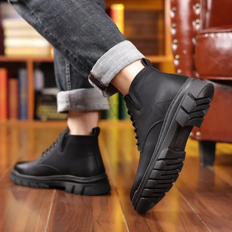 Bota Masculina de Inverno em Couro Genuino - Luiz Armen