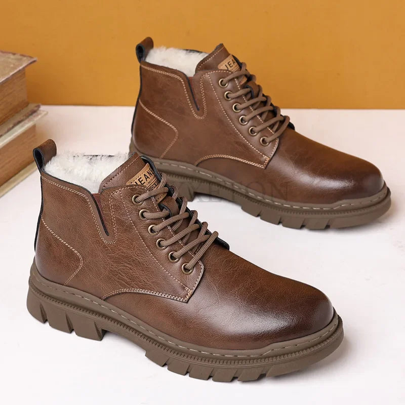 Bota Masculina de Inverno em Couro Genuino - Luiz Armen