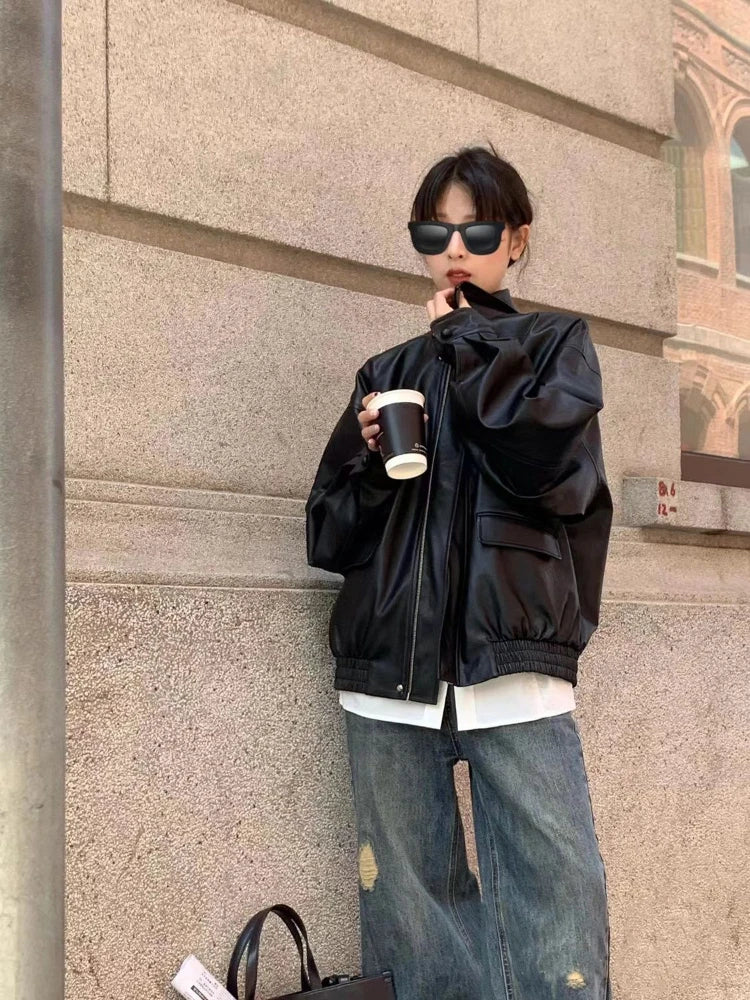 Jaqueta Feminina em Couro Genuino - Premium Style