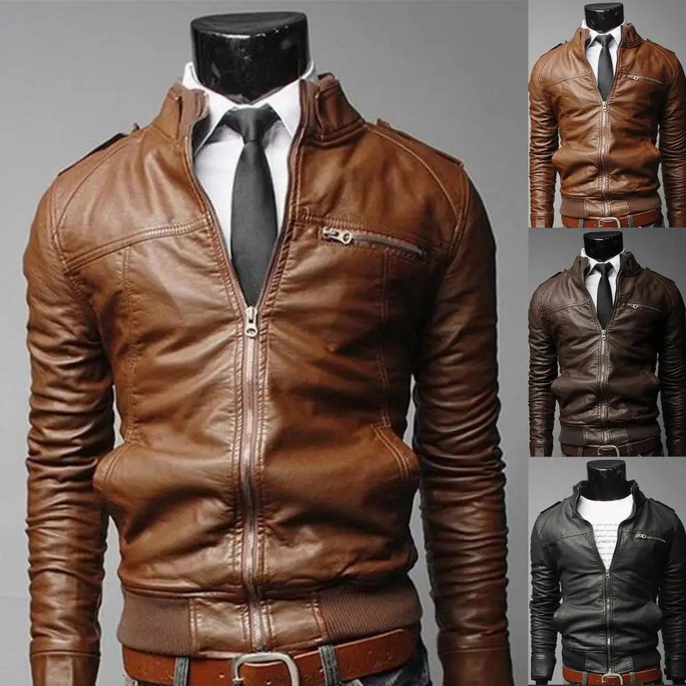 Jaqueta Masculina em Couro Genuino - Business M2