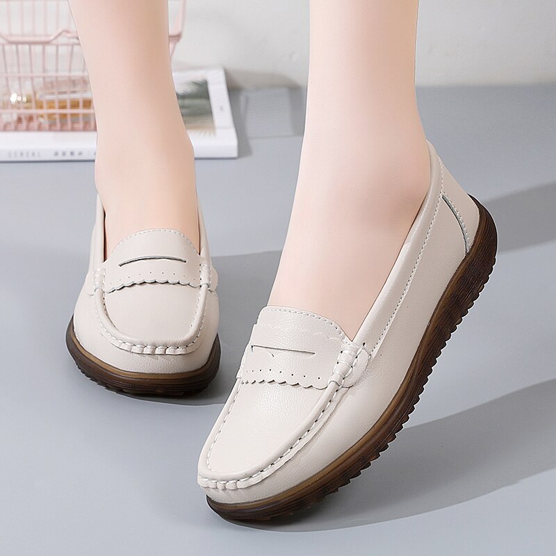 Mocassim Feminino em Couro Genuino - Ayala Premium