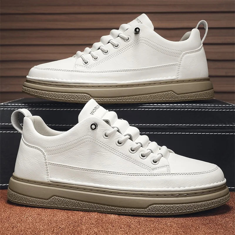 Tênis Masculino Casual em Couro Genuino - Estevan Erican