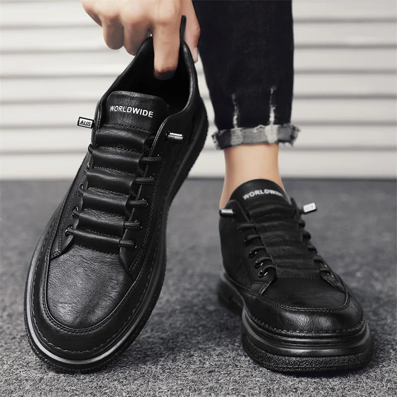 Tênis Masculino Casual em Couro Genuino - Estevan Erican