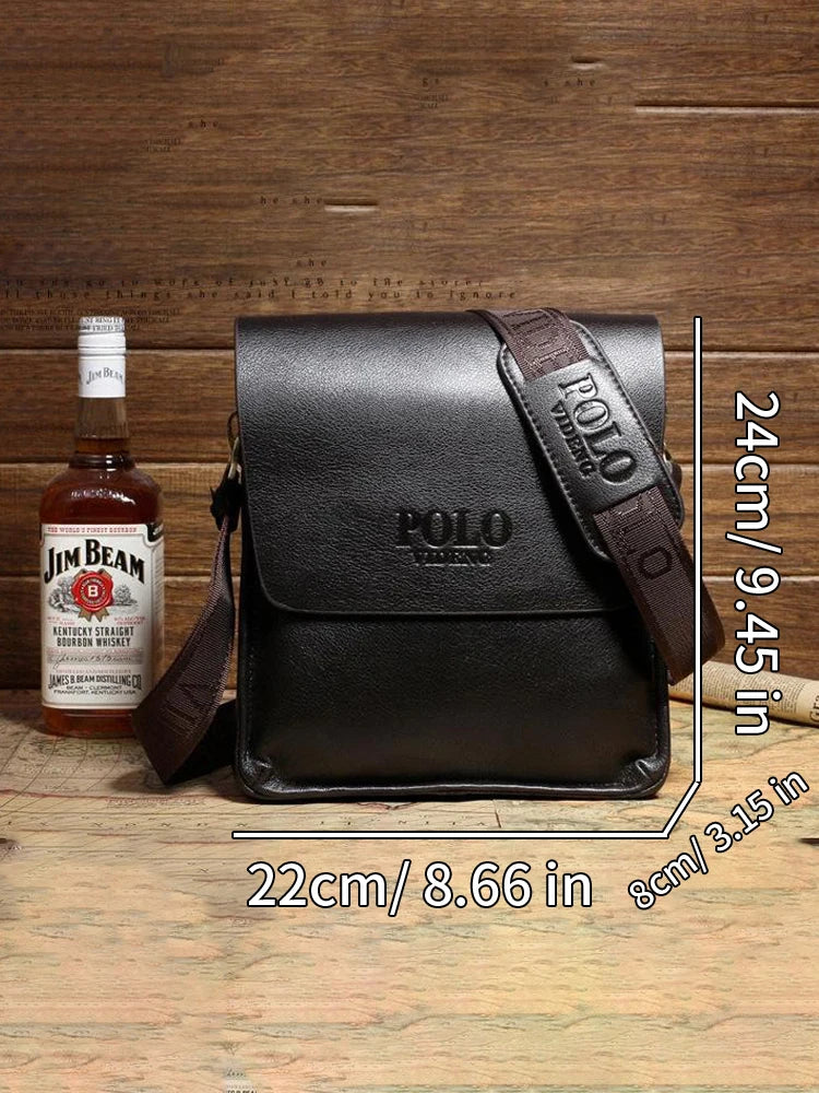Bolsa de Ombro em Couro - Polo Premium