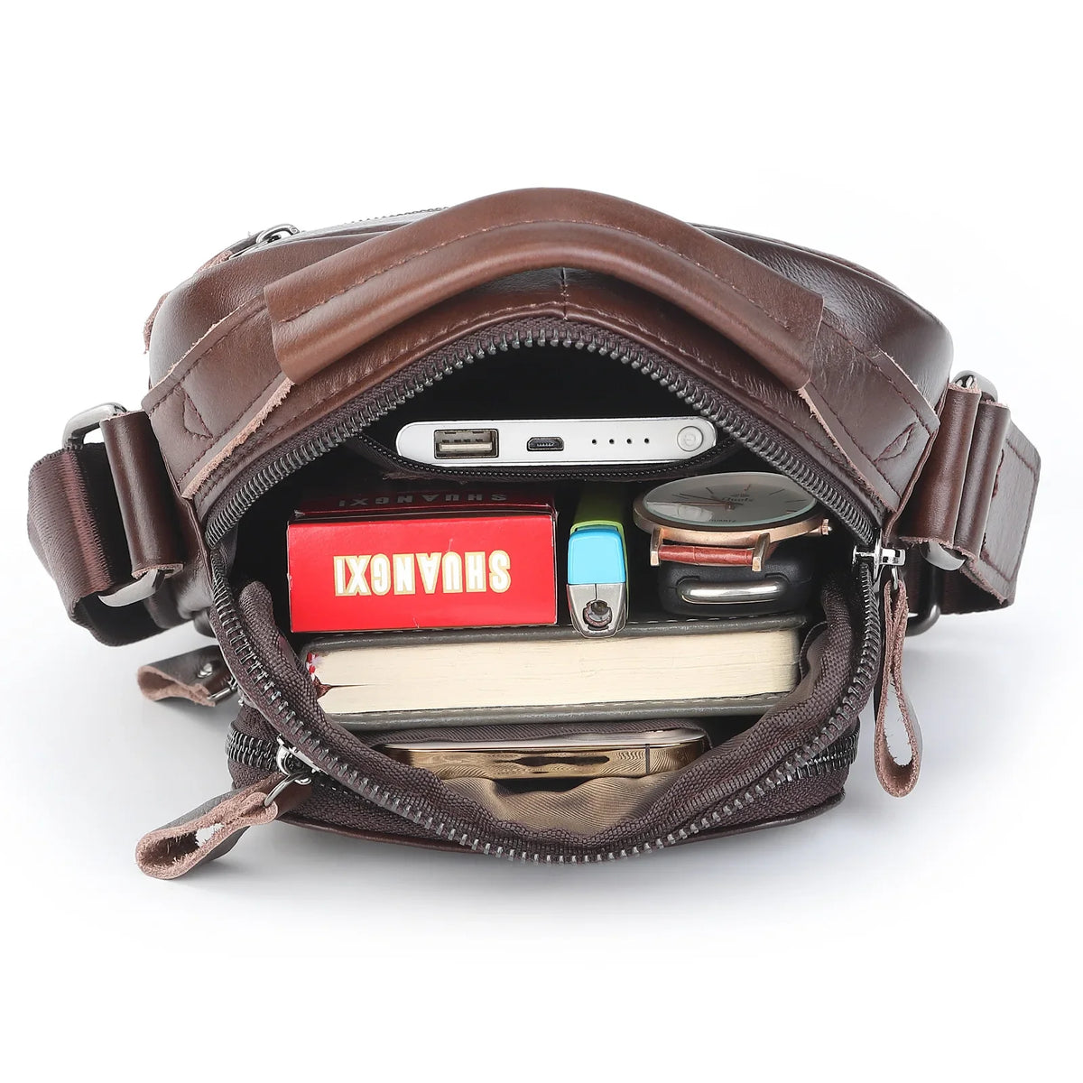 Bolsa de Ombro em Couro Genuino - Genuine Premium