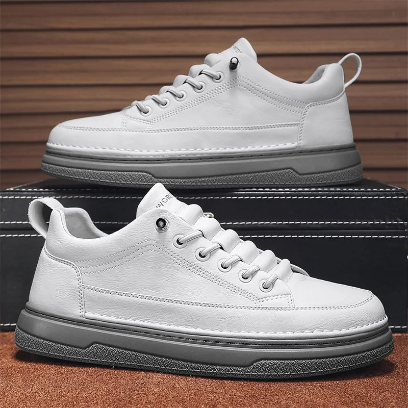 Tênis Masculino Casual em Couro Genuino - Estevan Erican