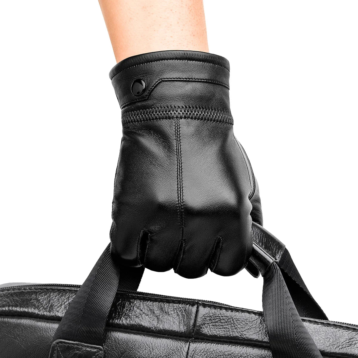 Luva Masculina de Couro Genuino - Premium Gloves