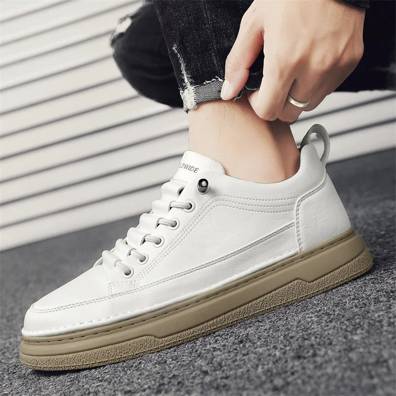 Tênis Masculino Casual em Couro Genuino - Estevan Erican