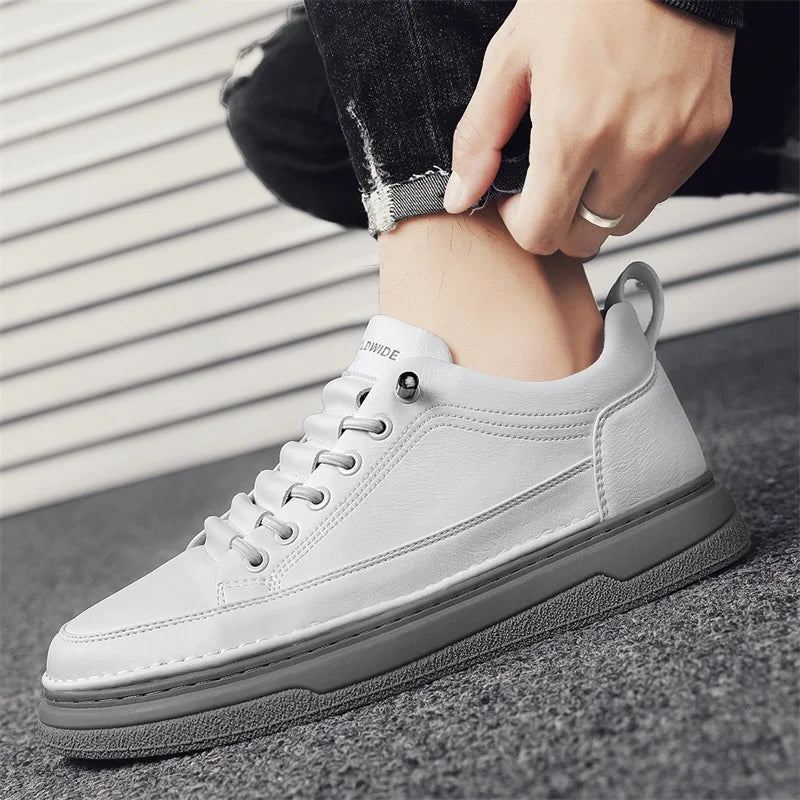 Tênis Masculino Casual em Couro Genuino - Estevan Erican