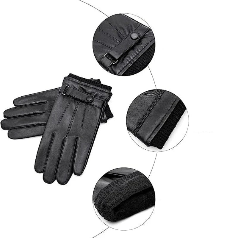 Luva Masculina de Couro Genuino - Premium Gloves