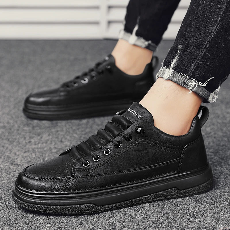 Tênis Masculino Casual em Couro Genuino - Estevan Erican