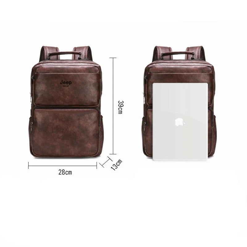 Mochila Jeep em Couro Genuino - Buluo Premium
