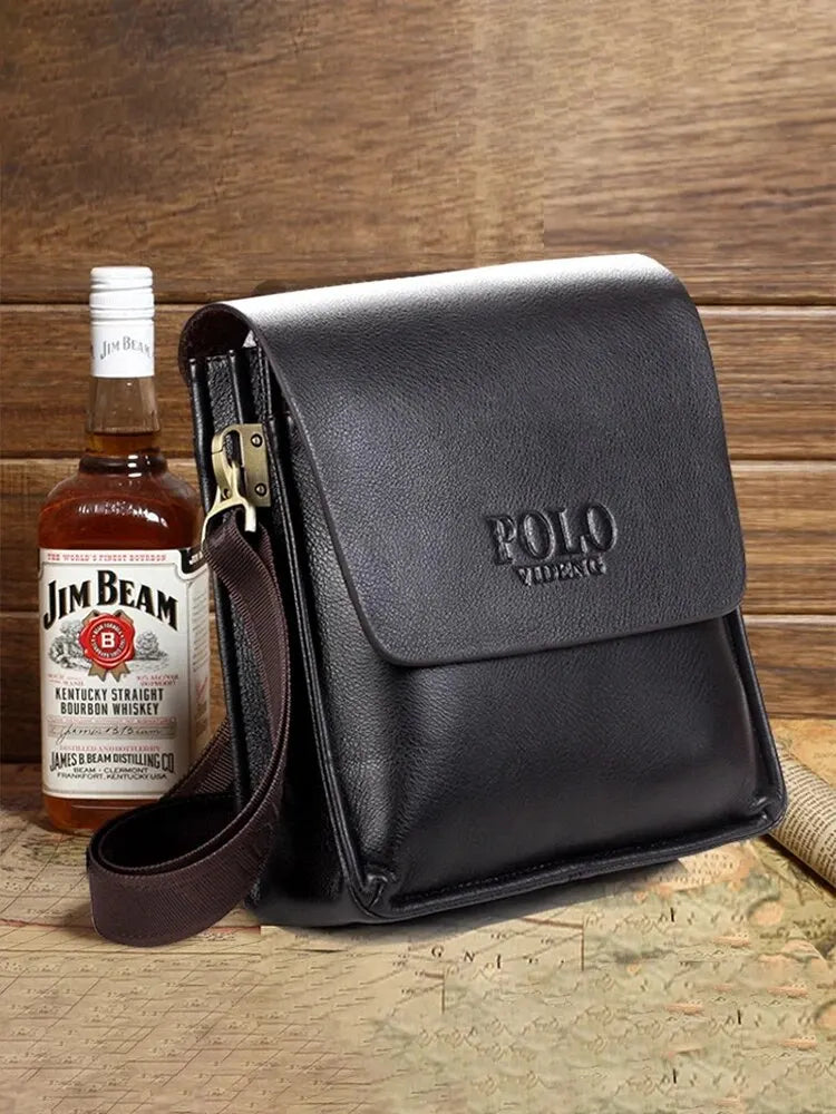 Bolsa de Ombro em Couro - Polo Premium