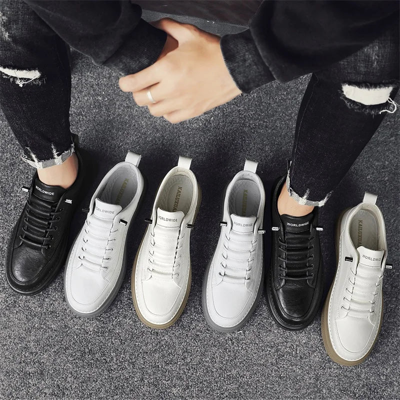 Tênis Masculino Casual em Couro Genuino - Estevan Erican