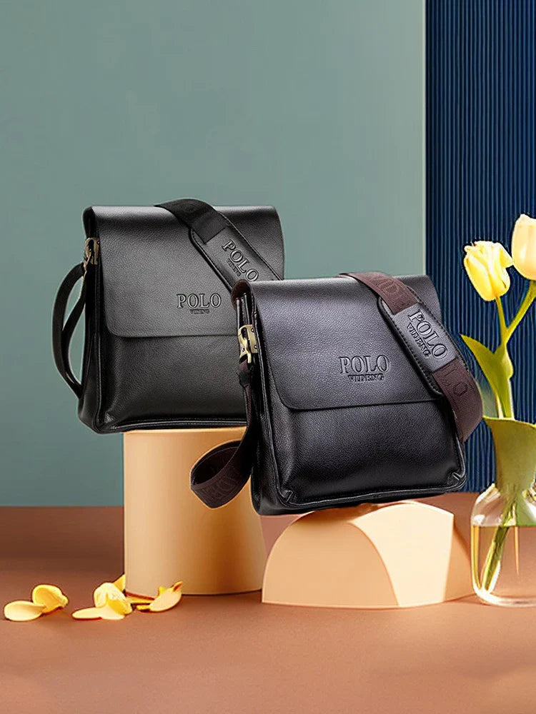 Bolsa de Ombro em Couro - Polo Premium
