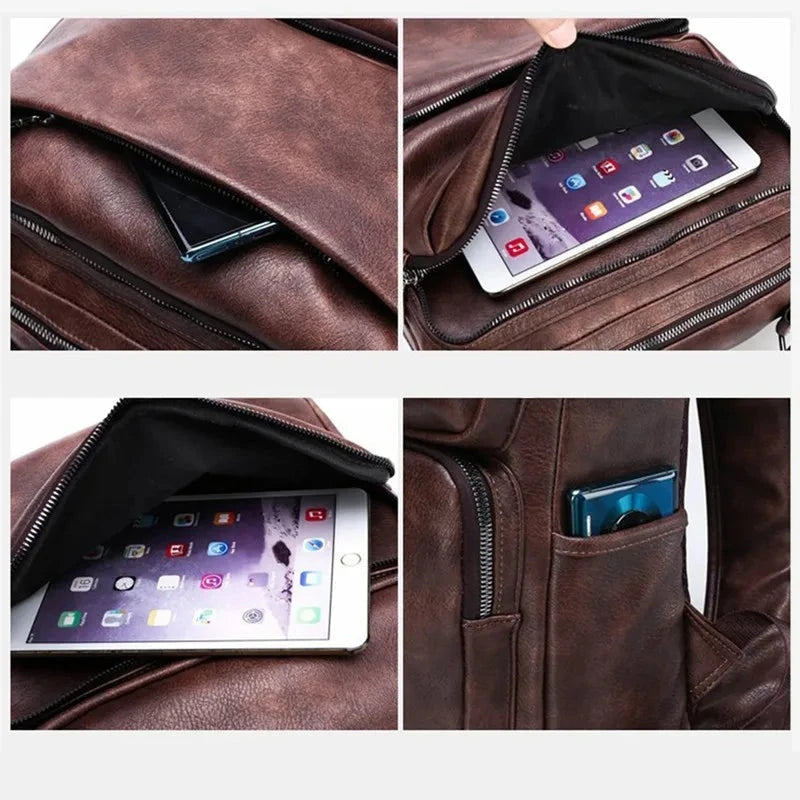 Mochila Jeep em Couro Genuino - Buluo Premium
