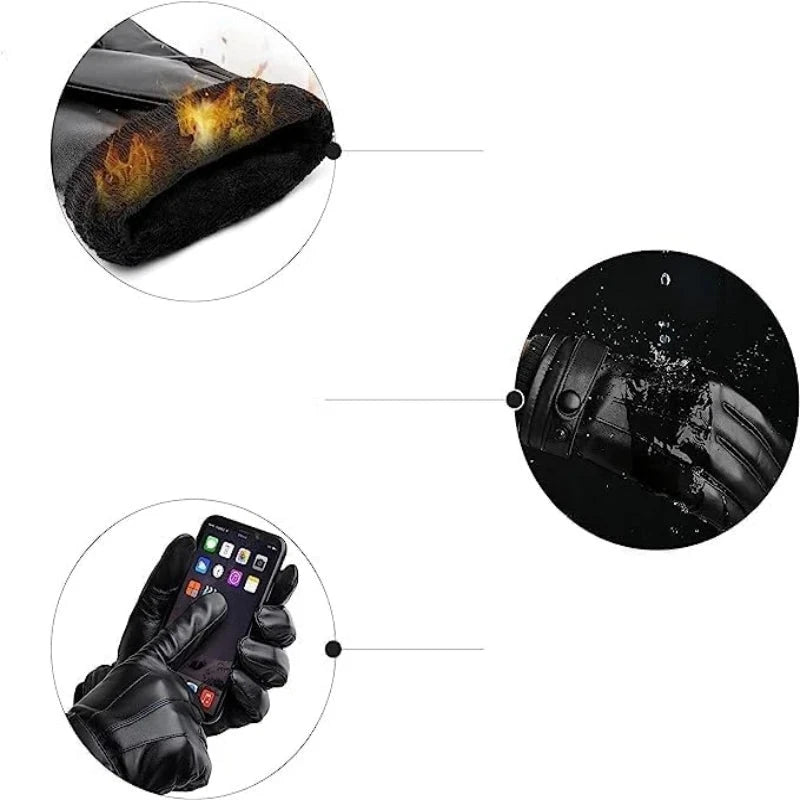 Luva Masculina de Couro Genuino - Premium Gloves