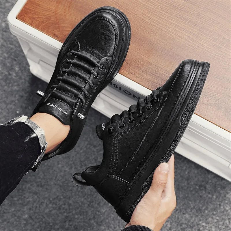 Tênis Masculino Casual em Couro Genuino - Estevan Erican