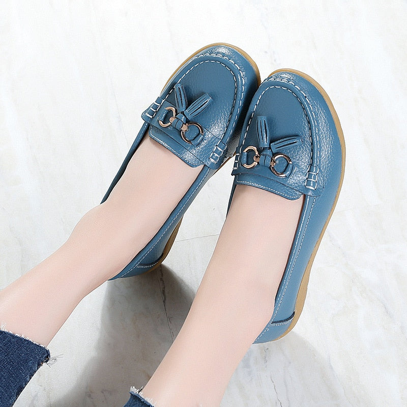 Mocassim Feminino em Couro Genuino - Free Classic