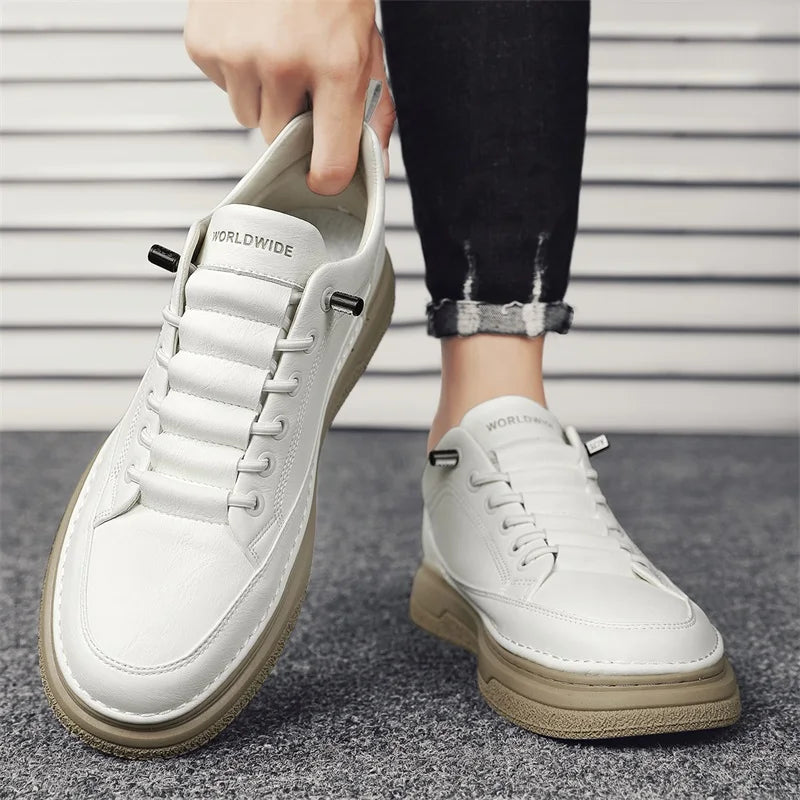 Tênis Masculino Casual em Couro Genuino - Estevan Erican