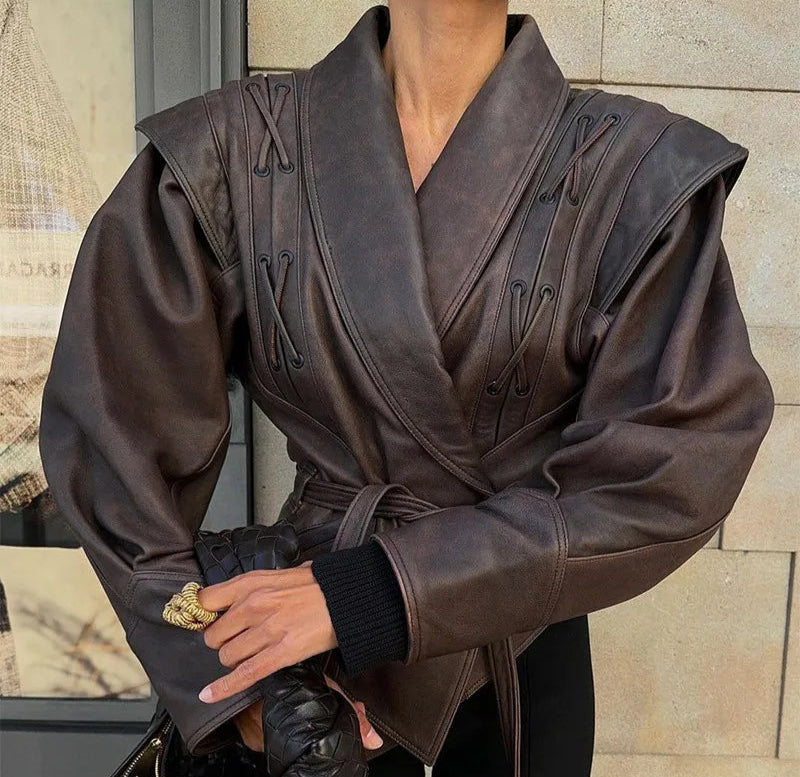 Jaqueta Feminina em Couro Genuíno - Windsor