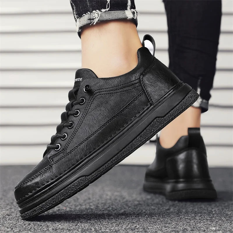 Tênis Masculino Casual em Couro Genuino - Estevan Erican