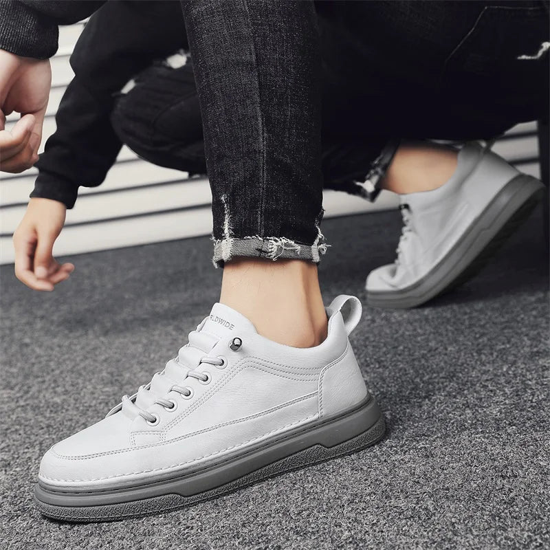 Tênis Masculino Casual em Couro Genuino - Estevan Erican