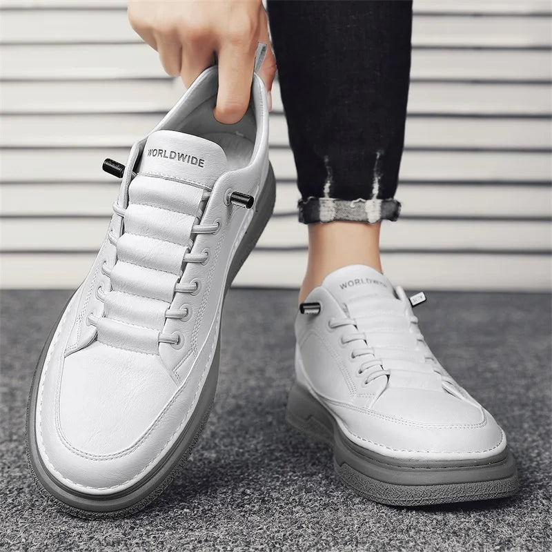 Tênis Masculino Casual em Couro Genuino - Estevan Erican