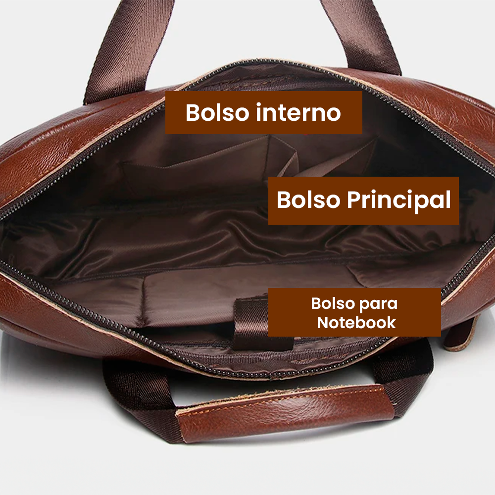 Maleta de Couro Genuino  - Schlatum Premium