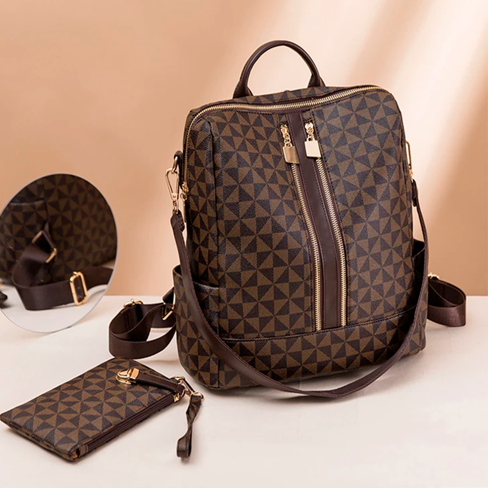 mochila feminina, mochila feminina de couro, mochila e carteira feminina, carteira feminina e mochila de