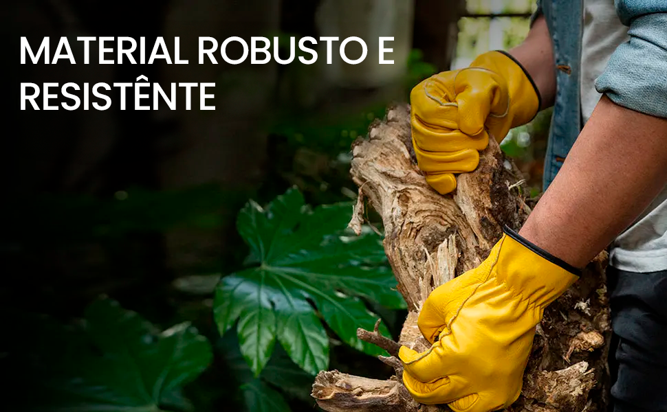 Luva de Couro Genuino para Trabalho - WorkHard