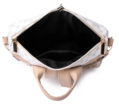 Mochila Feminina Xadrez em Couro Genuino - Levian Premium