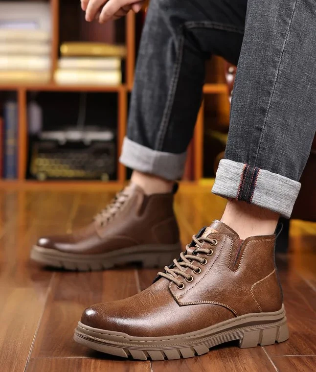 Bota Masculina de Inverno em Couro Genuino - Luiz Armen