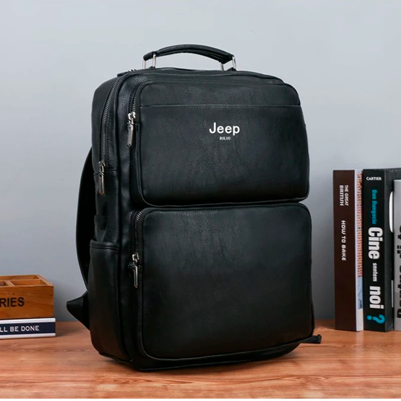 Mochila Jeep em Couro Genuino - Buluo Premium
