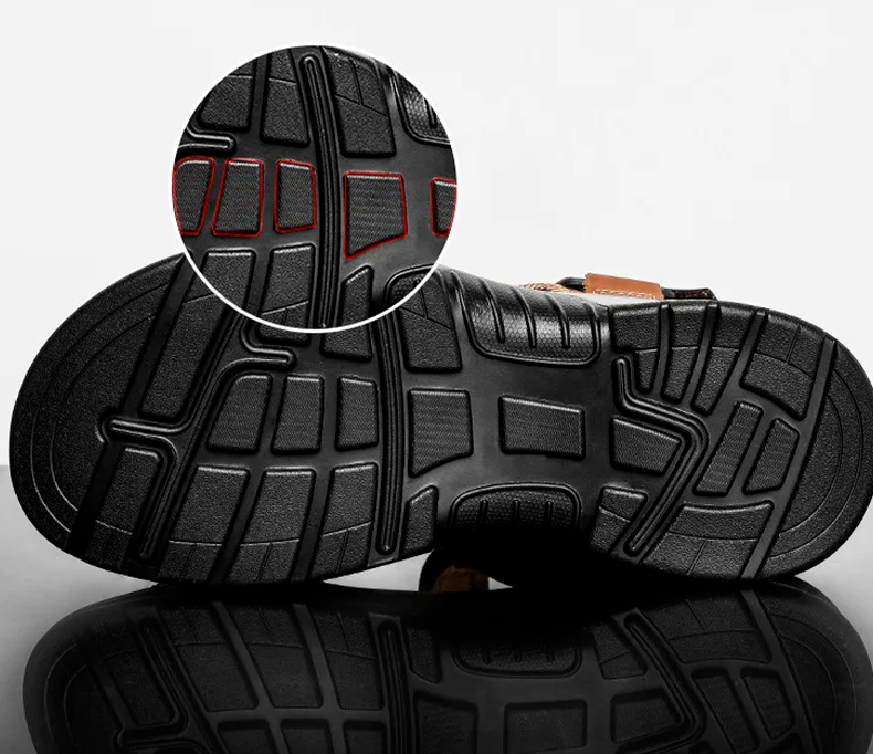 Sandália em Couro Genuino - Manuell Premium