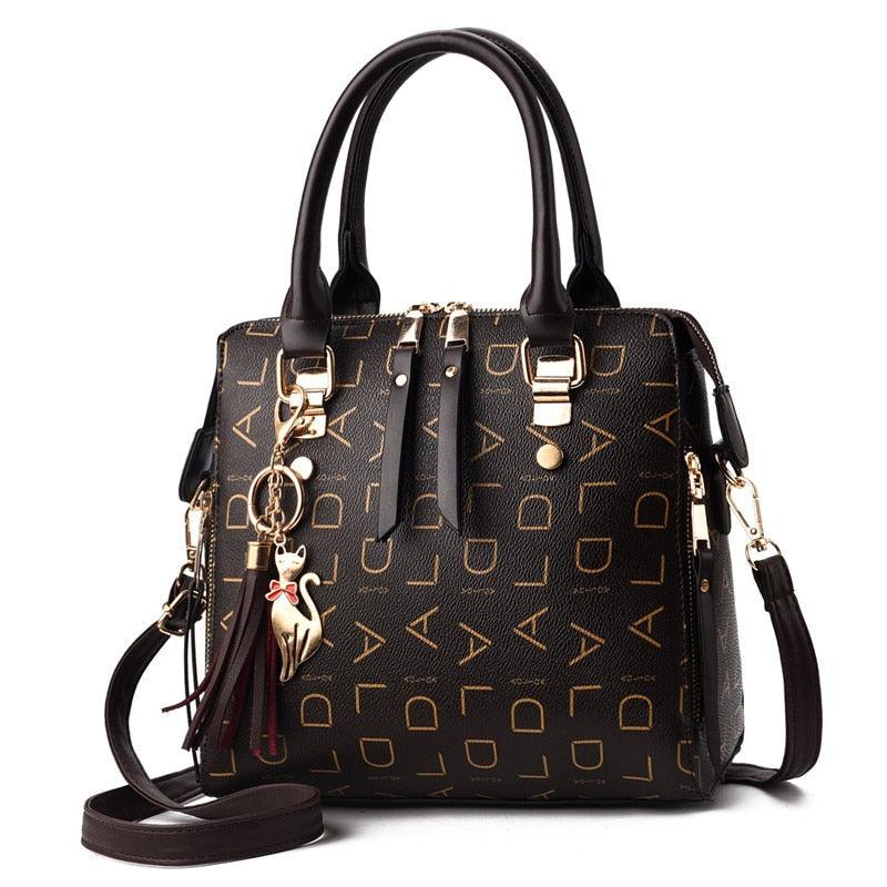 Bolsa Feminina de Couro - Pure Luxury by Lina BS-FM08 LojasStonks Preto