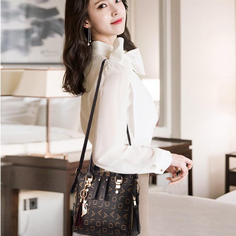 Bolsa Feminina de Couro - Pure Luxury by Lina BS-FM08 LojasStonks