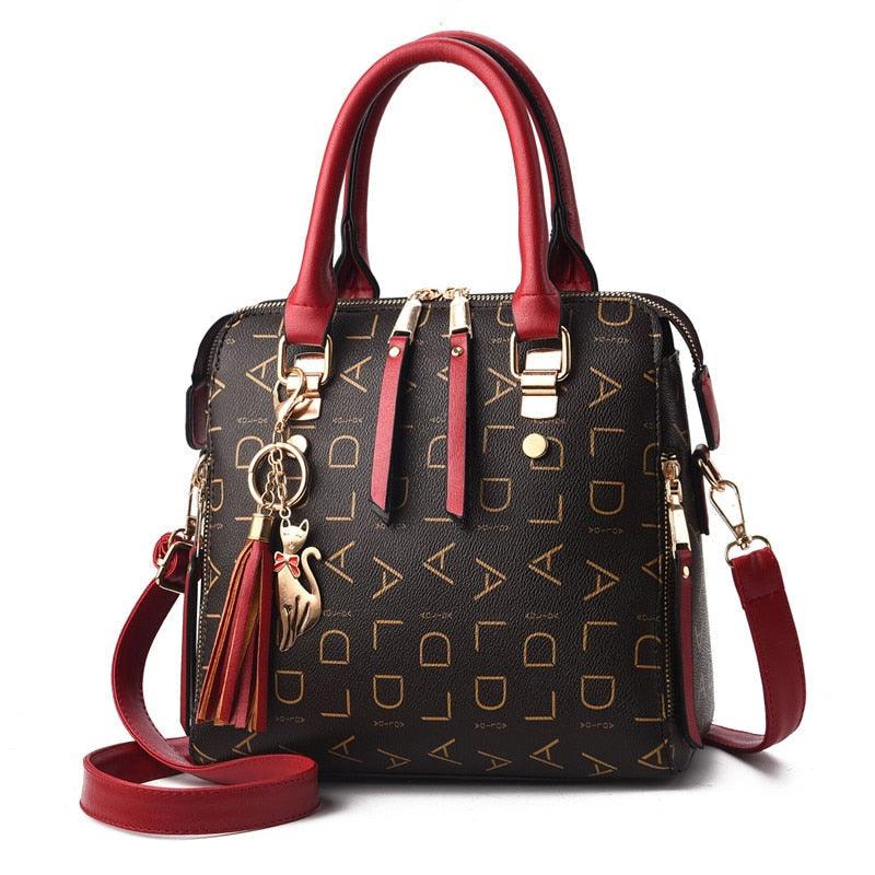 Bolsa Feminina de Couro - Pure Luxury by Lina BS-FM08 LojasStonks Vermelho