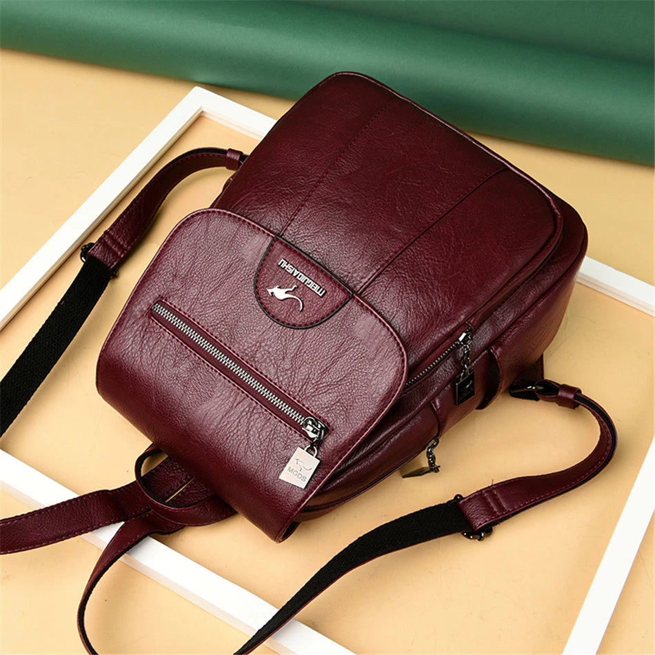 Mochila Feminina Couro - Aussie Vintage BS-FM14 LojasStonks