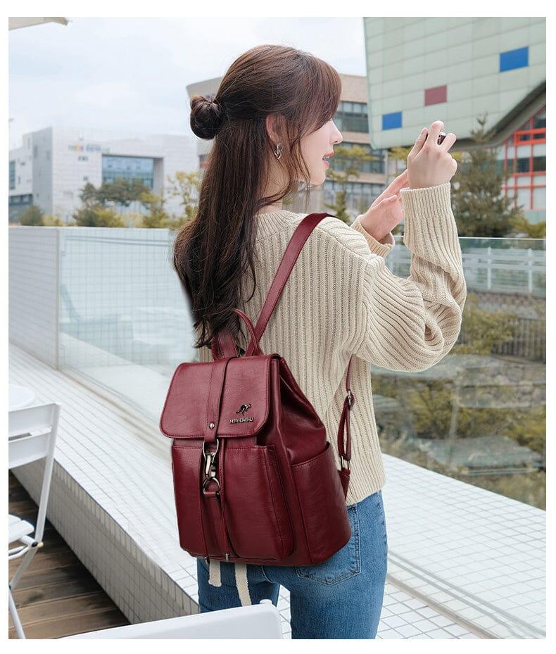 Mochila Feminina de Couro - Aussie Classic BS-FM13 LojasStonks