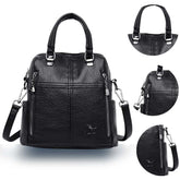 Bolsa Mochila Feminina em Couro - TwoInOne Premium