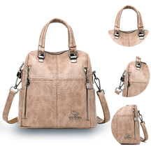 Bolsa Mochila Feminina em Couro - TwoInOne Premium