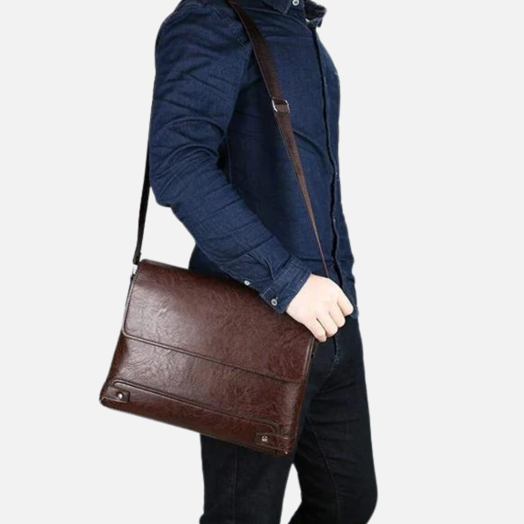 Bolsa de Ombro em Couro - Business Men