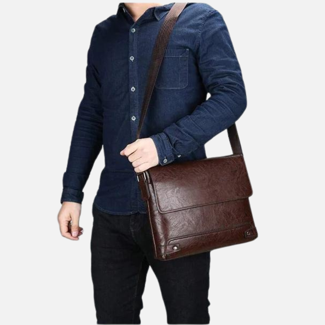 Bolsa de Ombro em Couro - Business Men