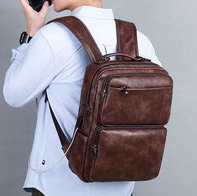 Mochila Masculina em Couro - Caspian Bag