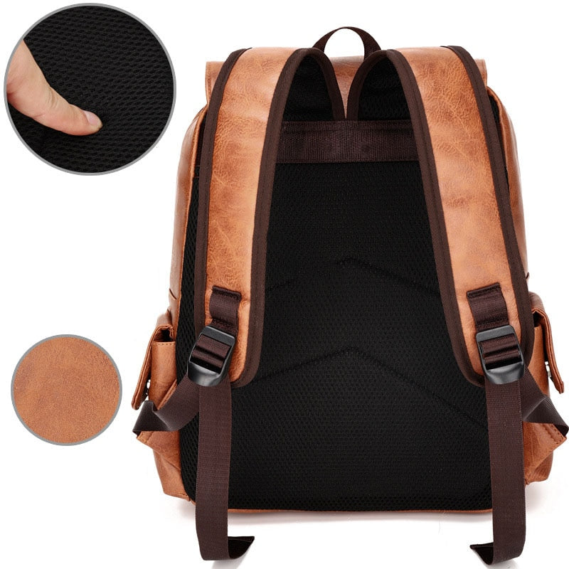 Mochila em Couro Legítimo - Premium Travel