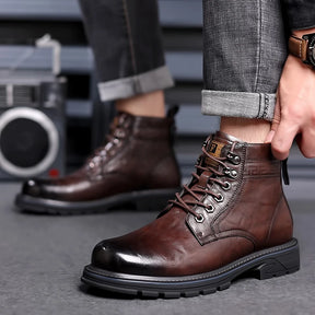 Bota Masculina em Couro Genuíno - PedroVe Premium